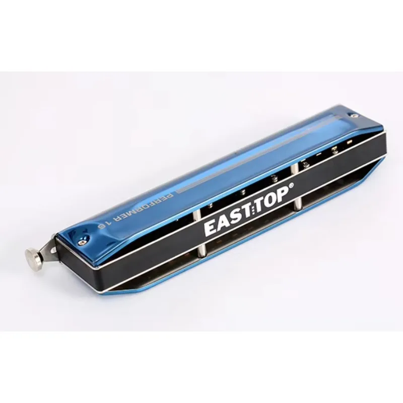 

Hooqu Professional Advanced 16-hole Chromatic Harmonica Blue Education Instrument Harmonica Mouth Organ