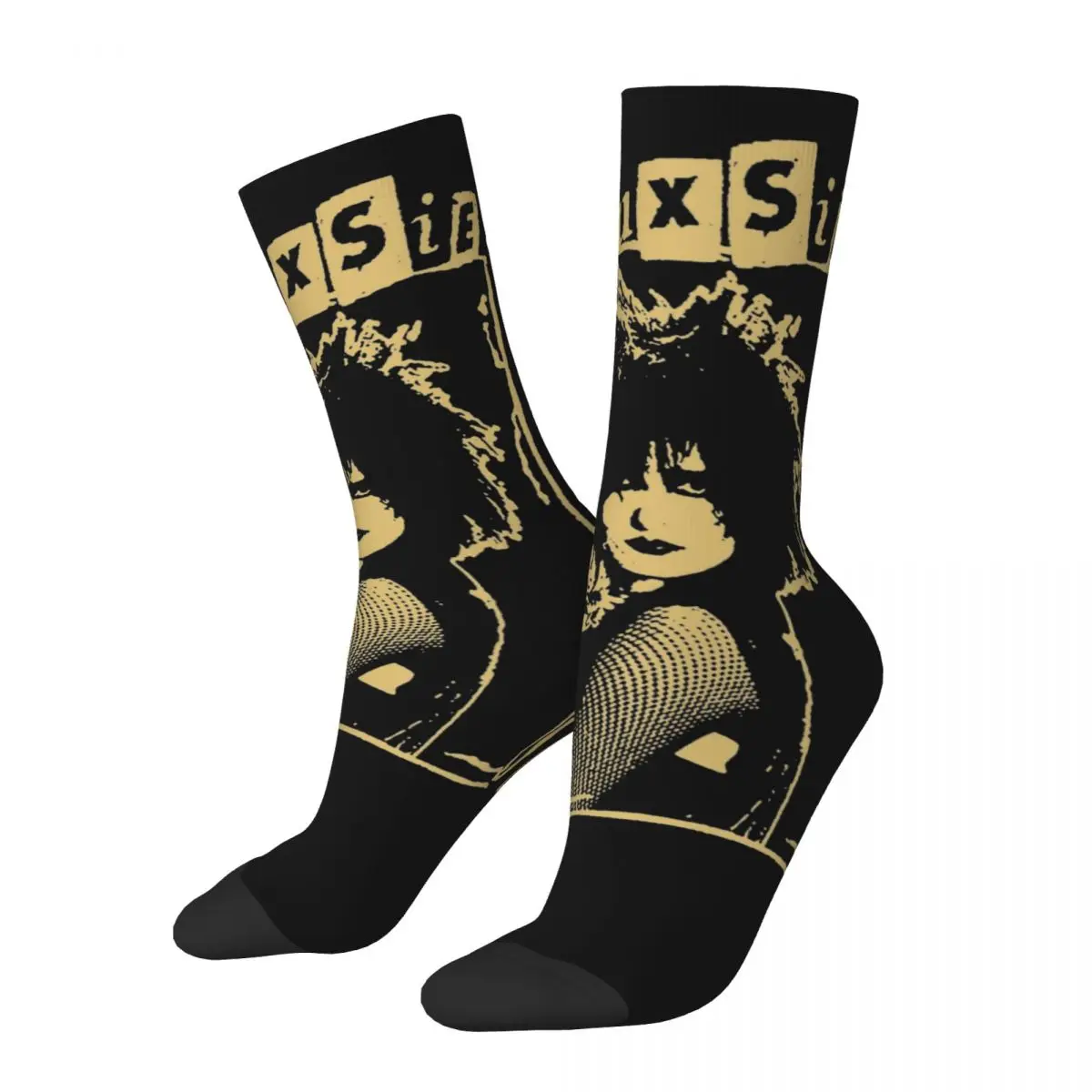 

Colorful Siouxsie And The Banshees Goth 80s Basketball Socks Rock Band Polyester Long Socks for Women Men Sweat Absorbing