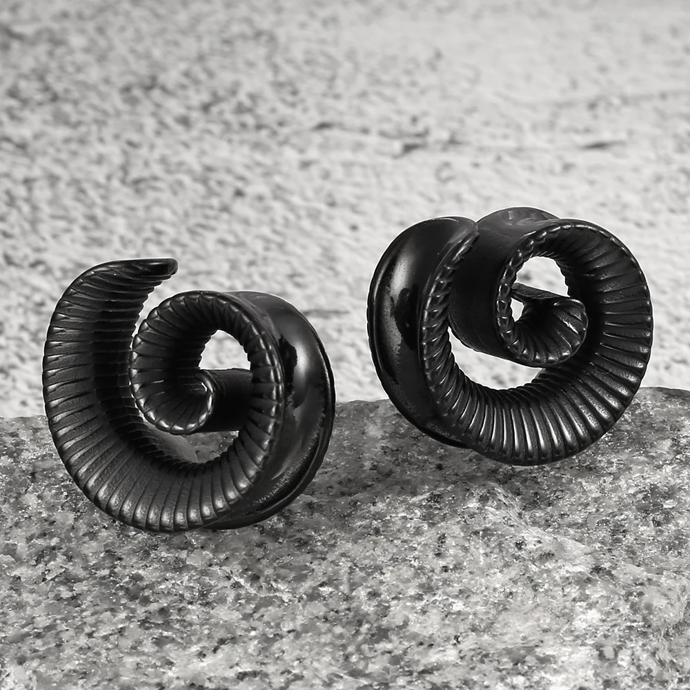 2PCS Round Spiral Saddle Plugs for Stretched Lobe