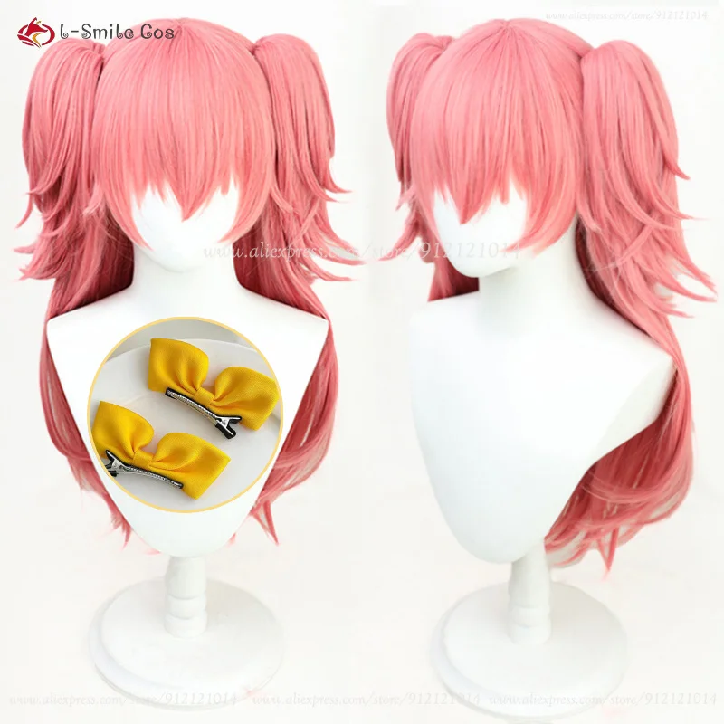 Anime Airi Momoi Airi Cosplay Wig 70cm Long Pink Women Wigs Heat Resistant Synthetic Hair Halloween Party Wig + Wig Cap