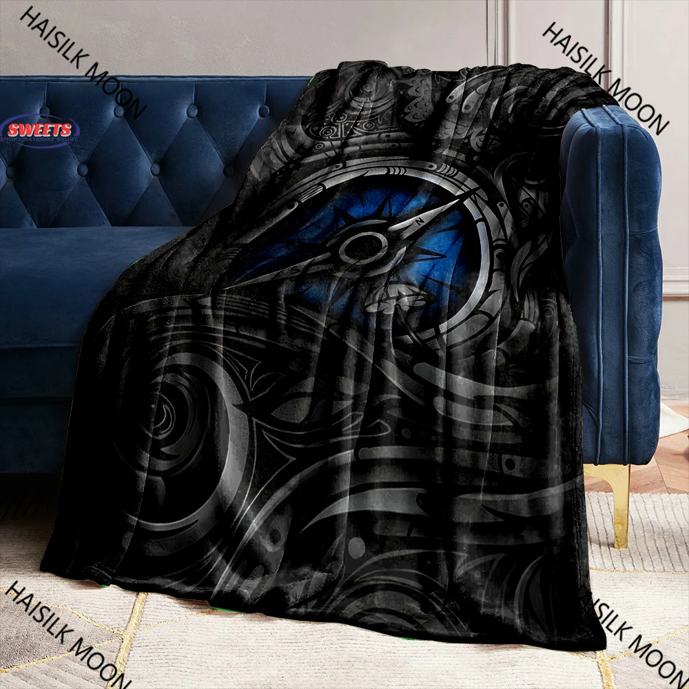 3D Vintage Compass World Map Print Blanket for Couches,Soft Cozy Blanket, Lightweight Fuzzy Warm Throws for Family Friends, Gift view 5