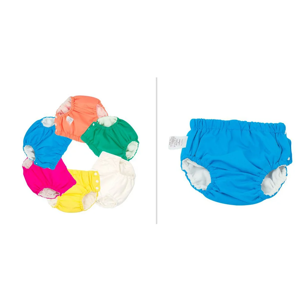 ملابس سباحة للأطفال سروال حفاضات مقاوم للماء أزرق 70 سم قابل للتعديل وقابل للغسل ومضاد للتسرب وخصر مرن ناعم سروال سباحة للأطفال للفتيات #4