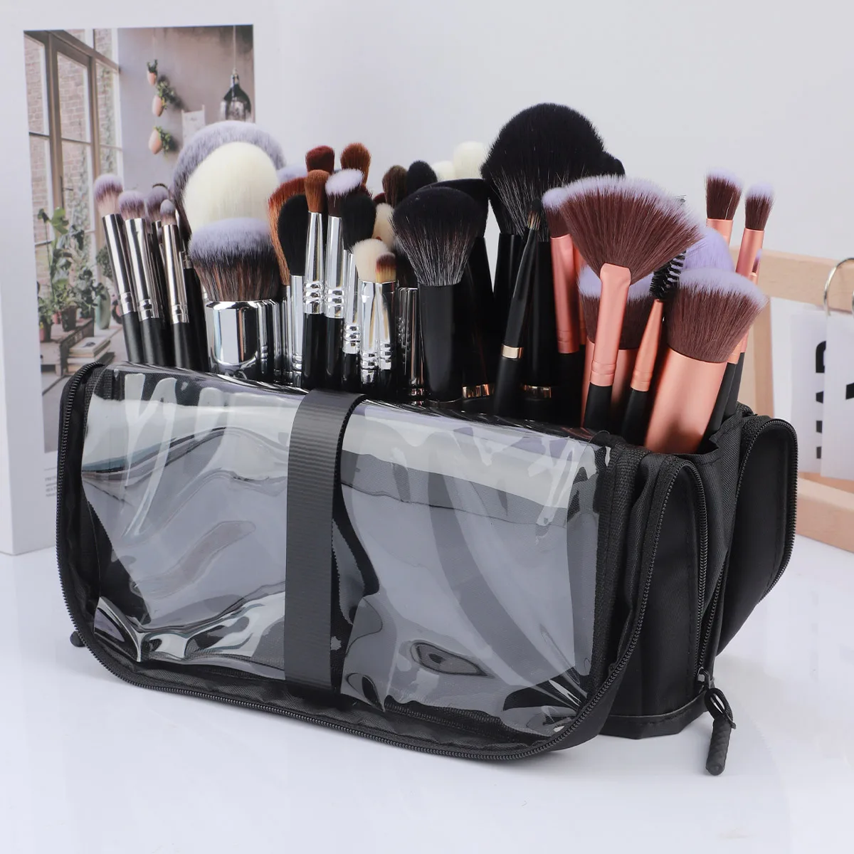 Professional Makeup Brush Set 40Pc Brushes Makeup Kit Synthetic Hair Foundation Power Eyeshadows Blending Beauty Tools