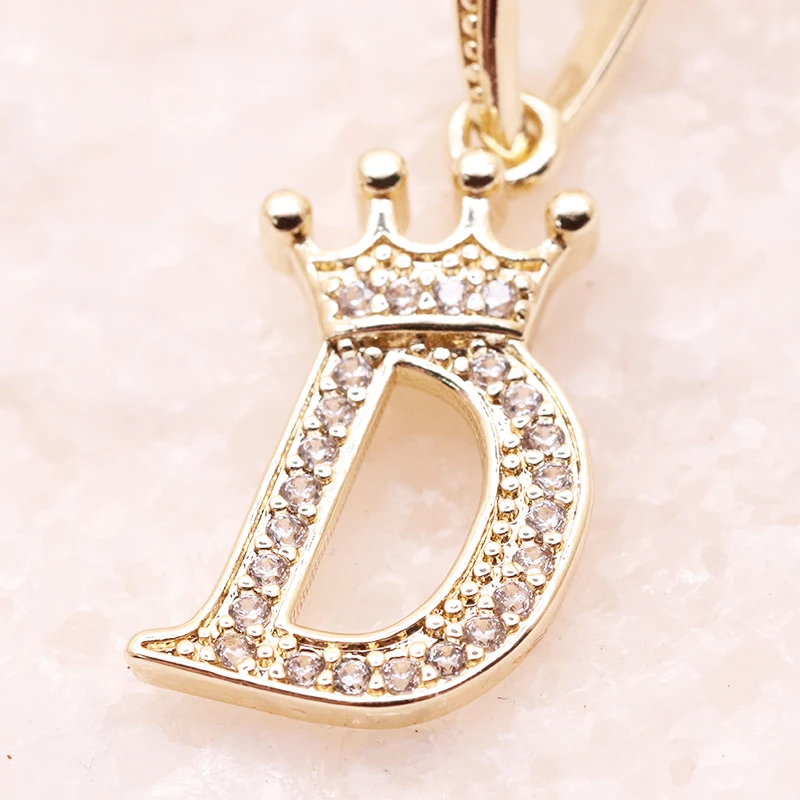 Stainless Steel Necklaces Pendant 18k Gold Plated English Alphabets for