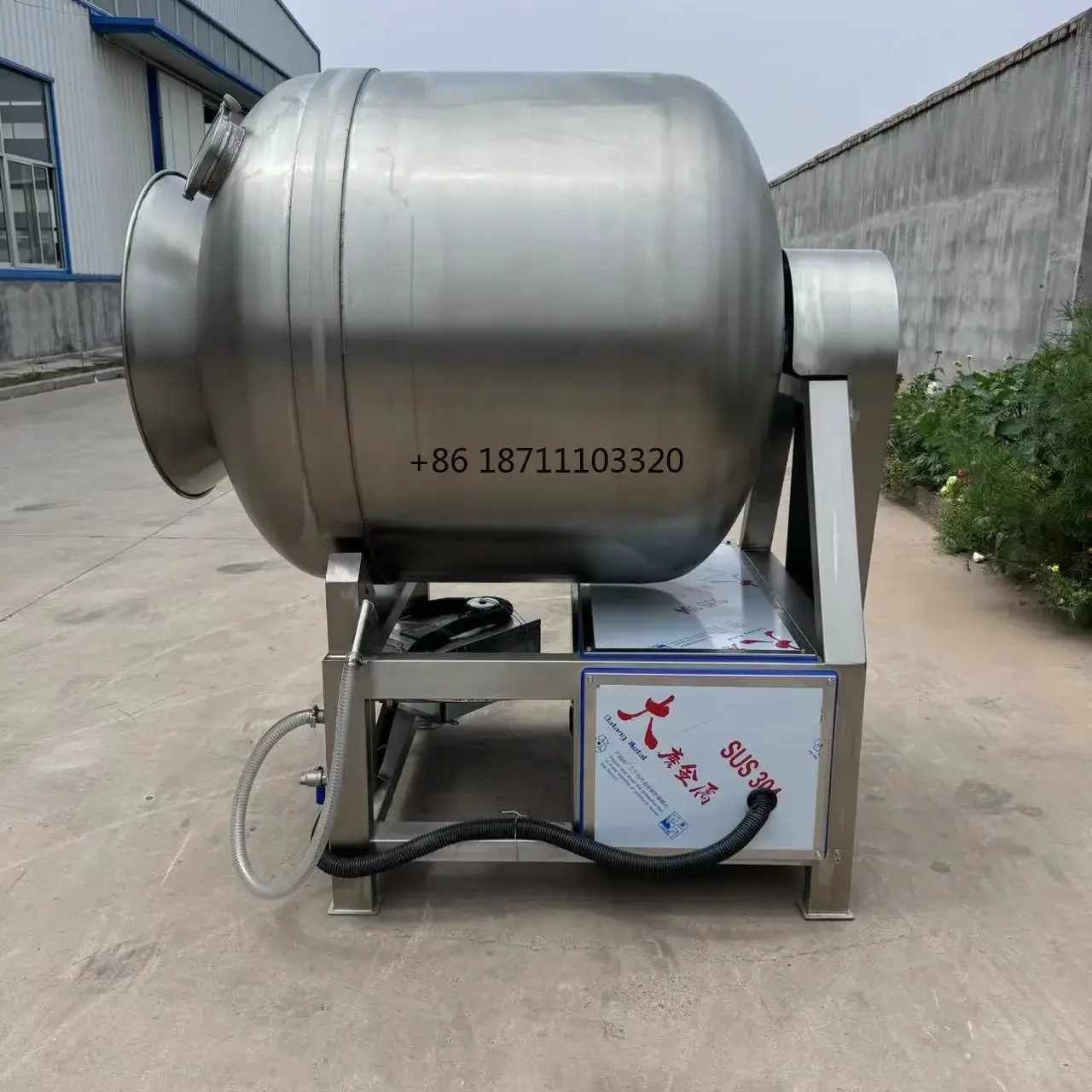 Degui Vacuum Meat Marinator Machine 100L-3600L Tilt Chicken Meat Tumbler Mixer Vacuum Marinator Massager with Cooling for Sale