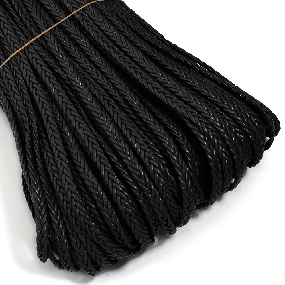 Genuine Cow Leather Braided Thong Cord for DIY Crafts