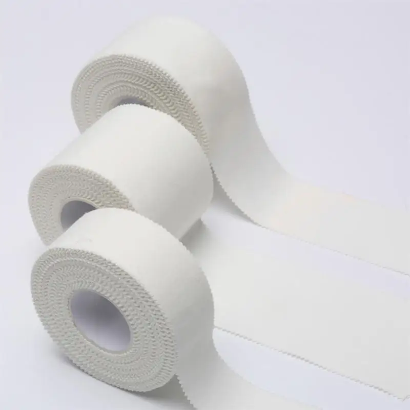 رباط رياضي ممتاز لاصق فيزيو ، مرن للعضلات ، قطن ، أبيض ، بعد الجرح ، 1 ضمادة ، 2