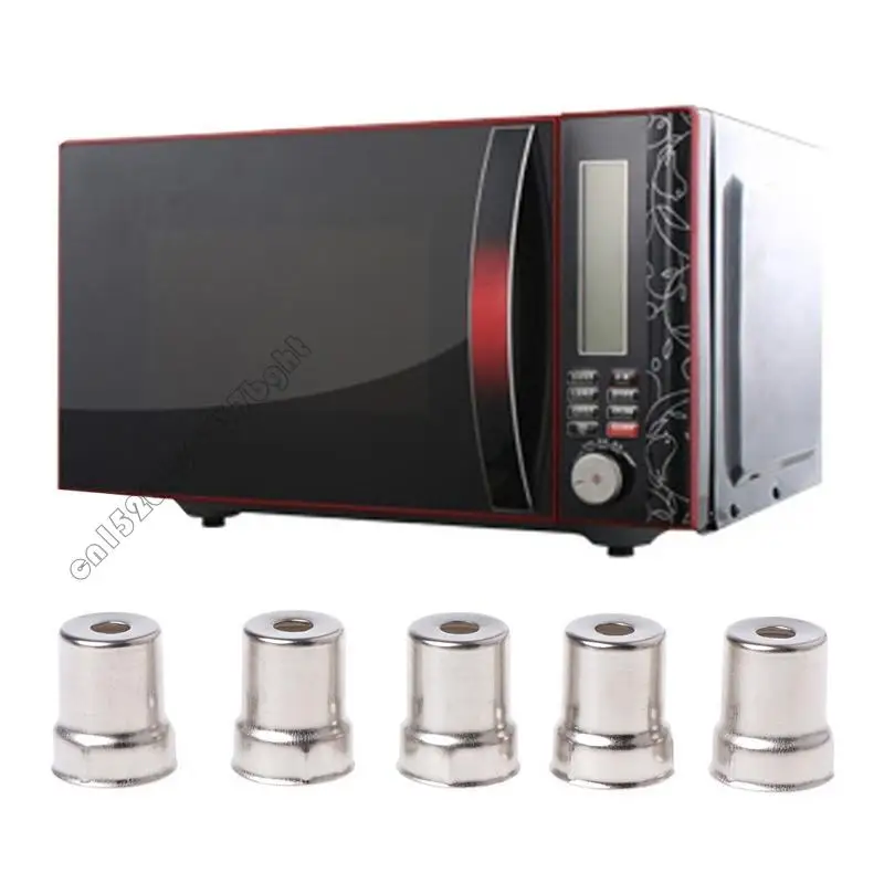 

4XFB 5Pcs/Set Steel Microwave Oven Replacement Round Hole Magnetron Silver Tone