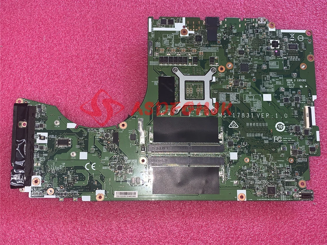 Original MS-17831 VER 1.0  LAPTOP MOTHERBOARD FOR MSI MS-1783 GT72 GT72S WT72 WT72S 100% Perfect Work