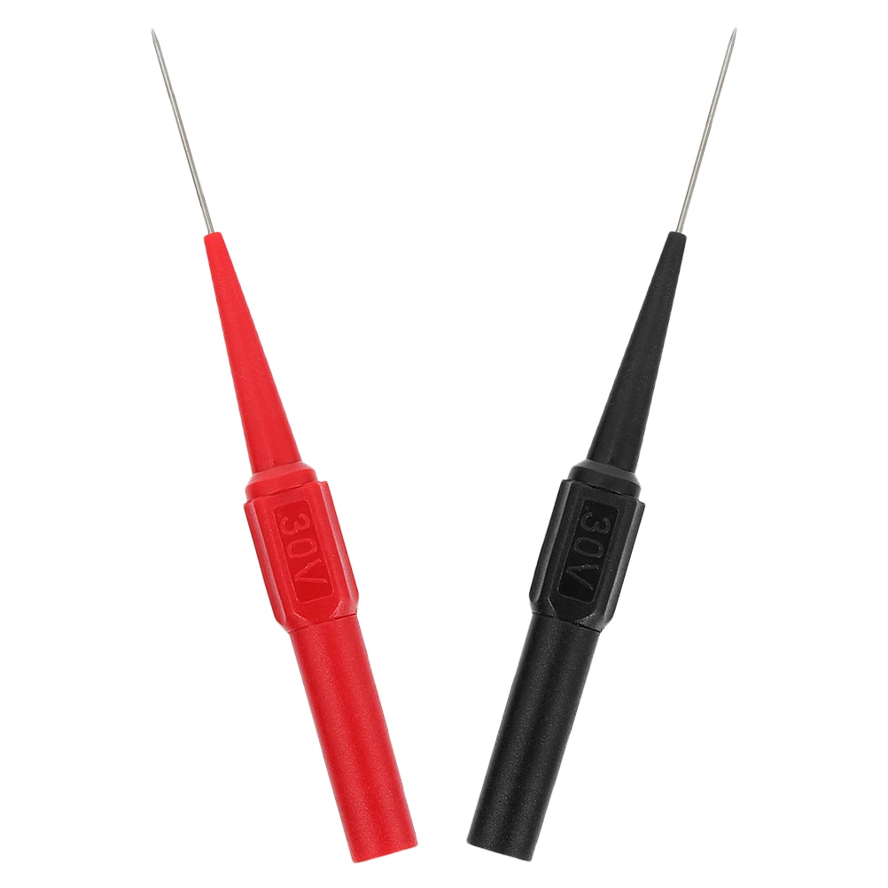 

2 Pcs Car Circuit Tester Multimeter Probes Wire Piercing Back Pins Blue Connectors Automotive Repair Tools Stainless Steel Test