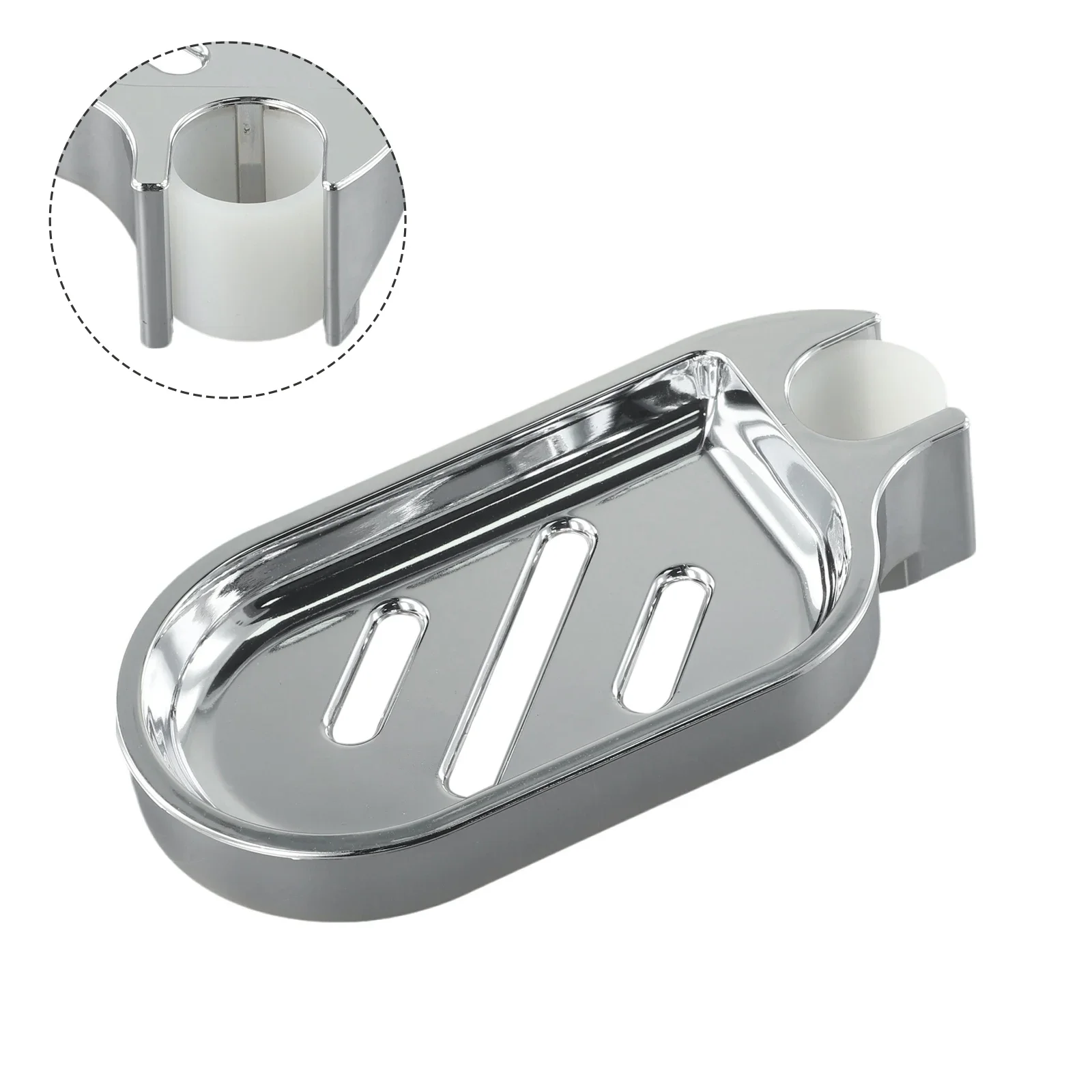 New Silver Soap Box 1pcs Bathroom Accessories Bathroom Gadget ABS Material High Quality Lifting Rain Shower Tray