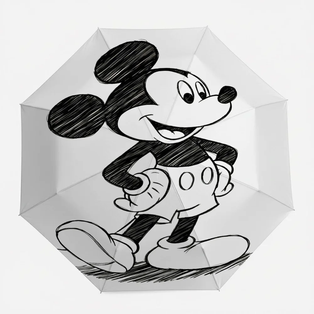 

Автоматический складной зонт с принтом Микки Мауса от Disney, портативный водонепроницаемый ветрозащитный дорожный зонт для детей и взрослых