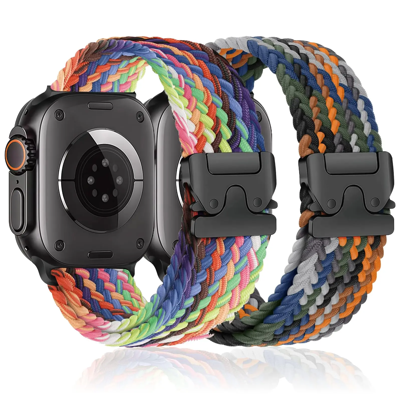 Geflochtenes Nylonarmband für Apple Watch Band 49 mm 46 mm 45 mm 44 mm 42 mm Dehnbare Solo-Loop-Bänder für iWatch Serie 10 9 8 7 6 5 4 3 SE
