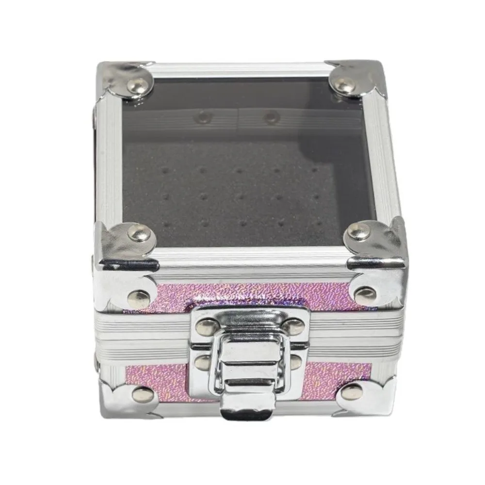 Professional Nail Drill Bit Holder with 25 Holes Shock-resistant Nail Art Grinding Head Bit Container Dust-proof Portable