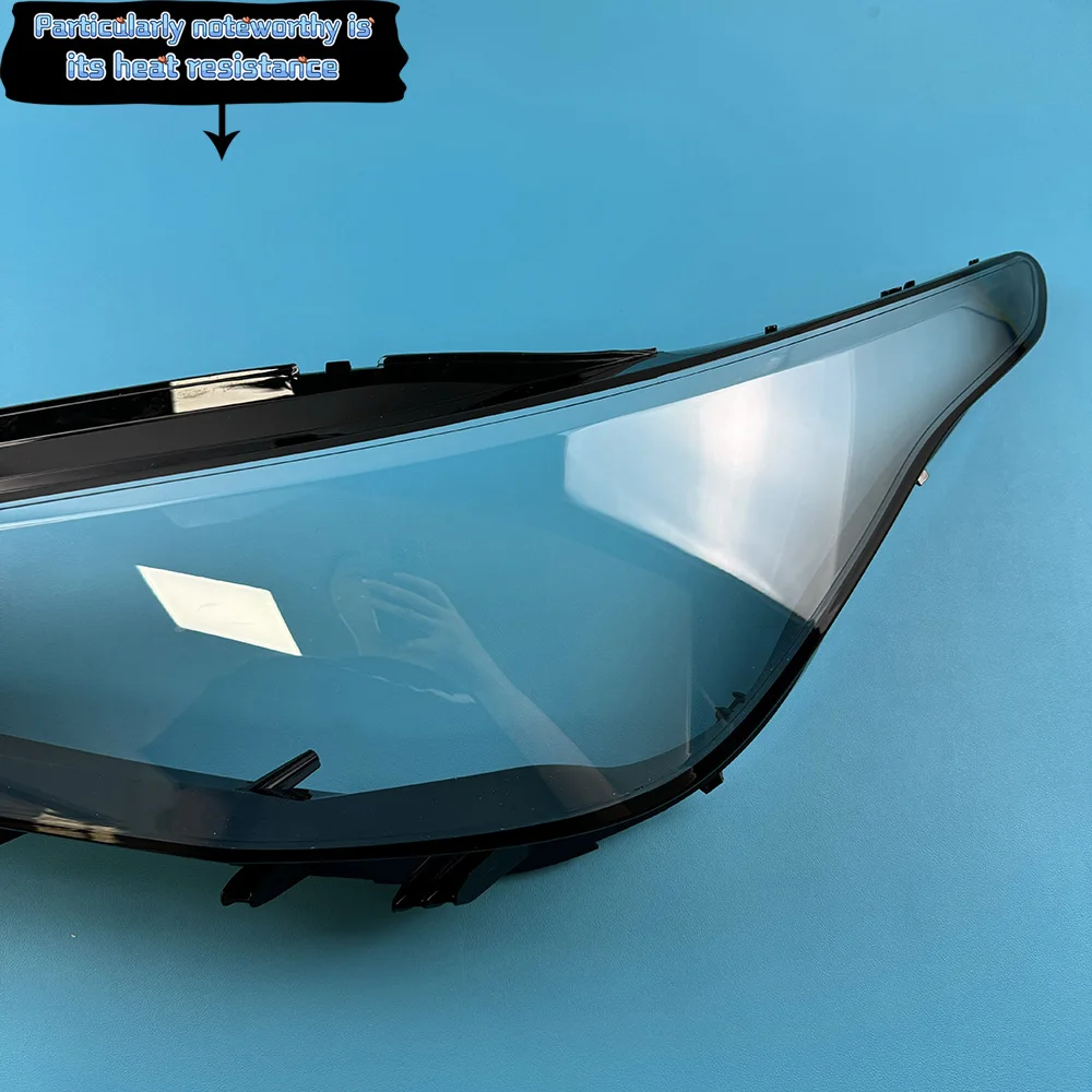 ل Volkswagen VW ID.4 X 2021 2022 كشافات غطاء قناع شفاف المصباح قذيفة شبكي استبدال العدسة الأصلية #4