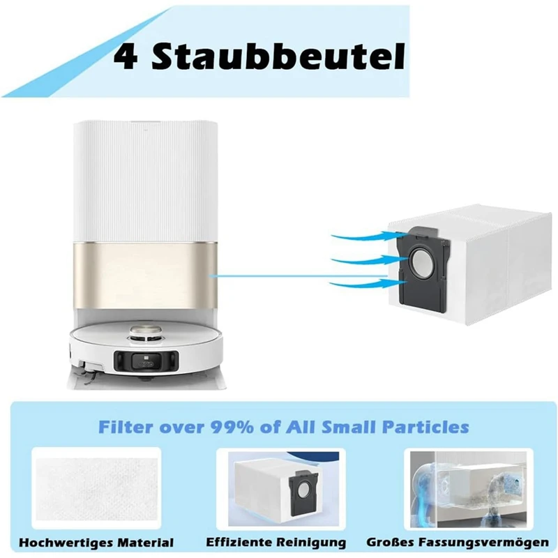 AB43-para Dreame X40 Ultra completo, S30 Pro Ultra Robot aspirador Cepillo Lateral principal filtros HEPA paño de mopa bolsas de polvo