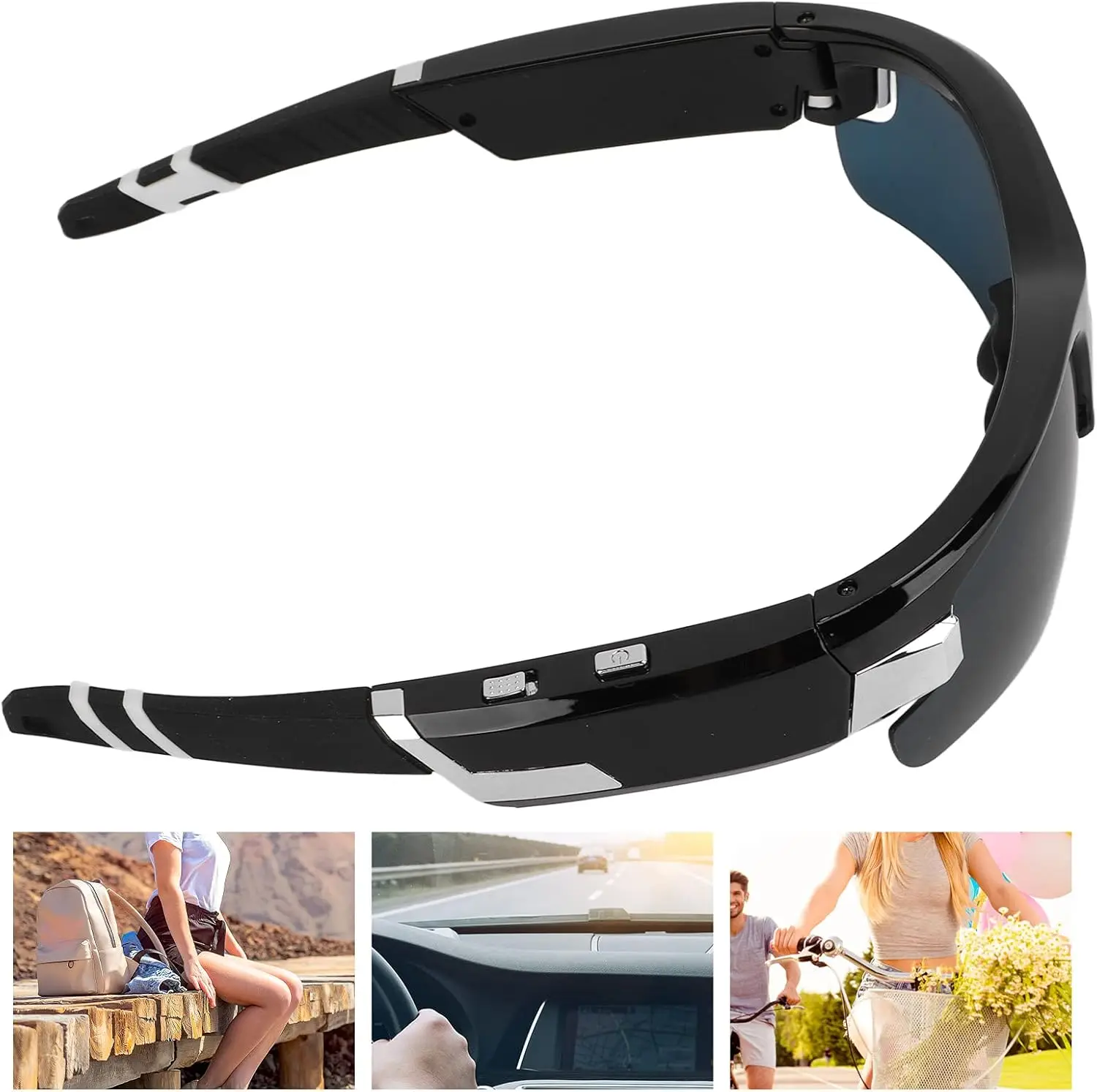 

video recorder for car HD action sunglasses camera microphone pictures small cheap vlog webcam 120fps portable wireless pictures