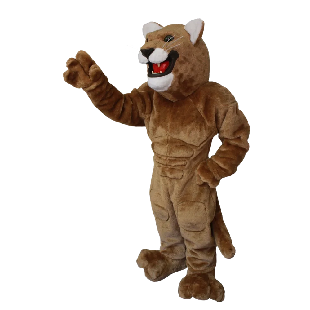 Deluxe Material Cougar Mascot Costume Adult Size Cartoon Character Mascotte Outfit Suit Fancy Dress Party Carnival Costume SW647