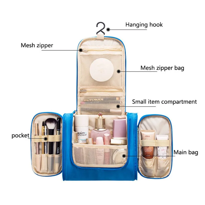 Borsa da toilette da appendere da viaggio per uomo donna Kit Organizer da toilette impermeabile necessario Make Up Beauty Vanity Cases Organizer