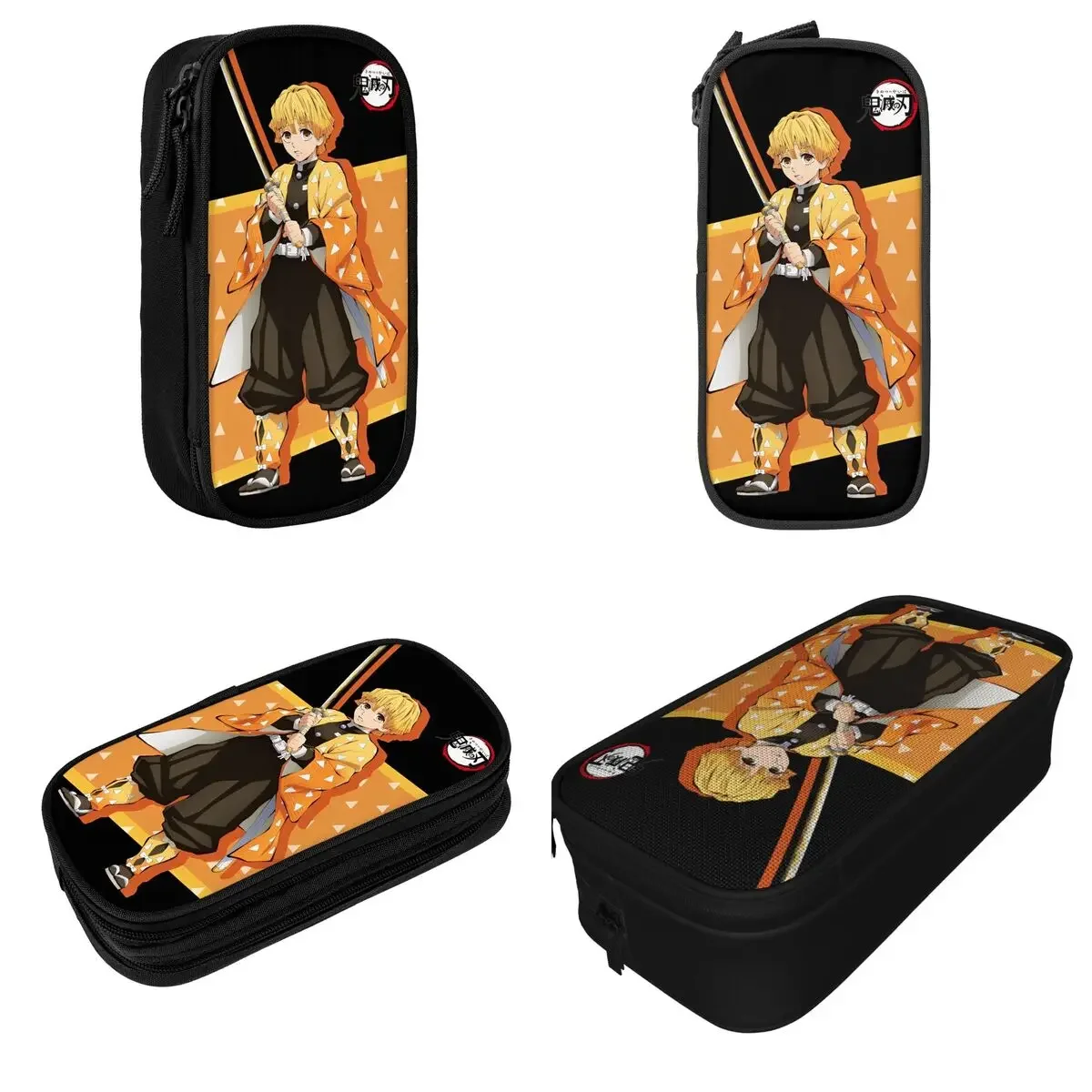 Fashion Zenitsu Demon Slayer Pencil Cases Pencilcases Pen for Girl Boy Large Storage Bags Students School Zipper Stationery