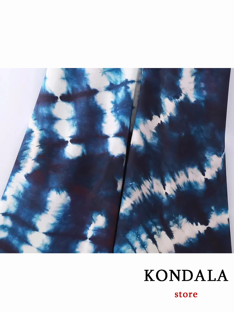 KONDALA Sexy Tie Dye Straight Women Cami Dress Modern Chic Strapless Fashion 2023 Party Summer Dress Sleeveless Y2K Slim Vestido