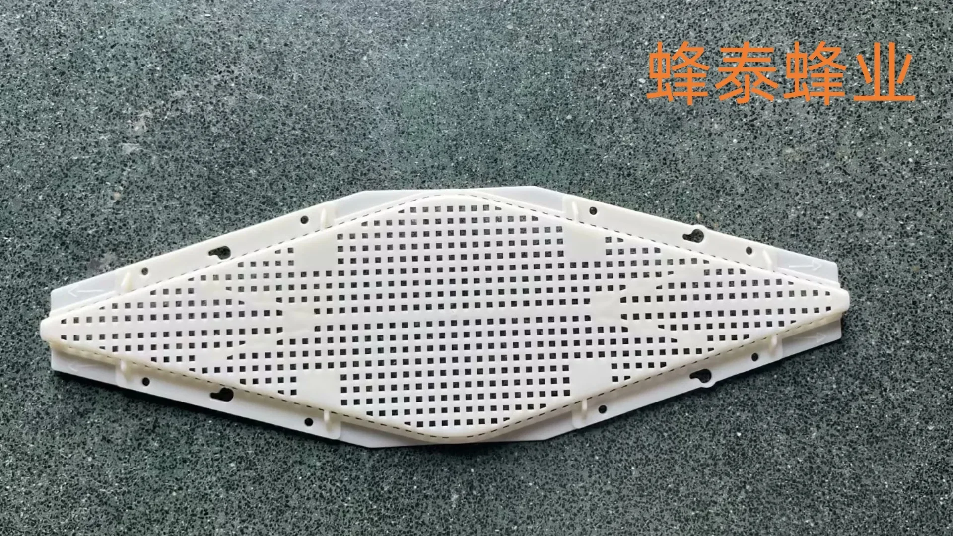 Bee equipment ABS plastic diamond shaped honeycomb outlet bee hive wholesale runner