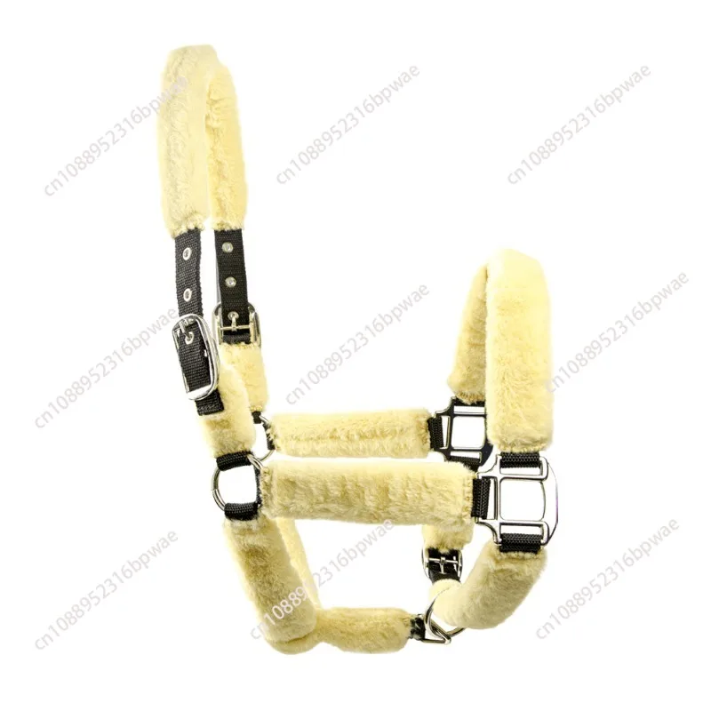 Lamb wool sweat-absorbing breathable bridle, professional equestrian supplies