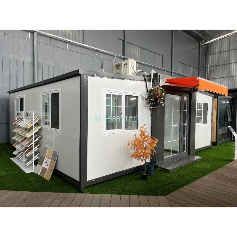 20 40ft Expandable Container House 3 Bedroom Mobile Home Double Wing Expansion Container House Office Dormitory Modular House