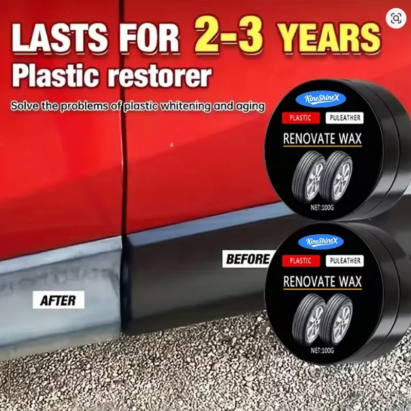 Multi Functional Car Repair Kit, Plastic Parts and Care Updates, Interior Flash Wax, Tire Paste, Gloss Protection