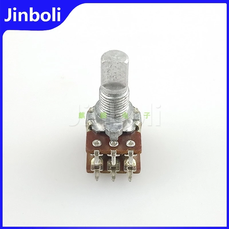 2PCS R12 Type 6Pins Double A50K Computer Speaker Amplifier Audio Volume Potentiometer 15mmD Type Shaft A503