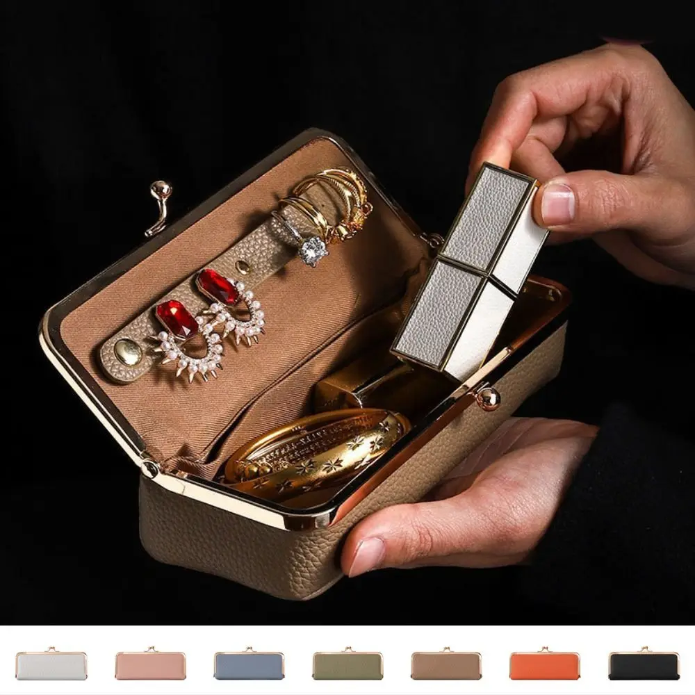 

Multifunctional PU Leather Jewelry Storage Bag Automatic Closing Anti-lost Design Portable Jewelry Organizer Large Capacity