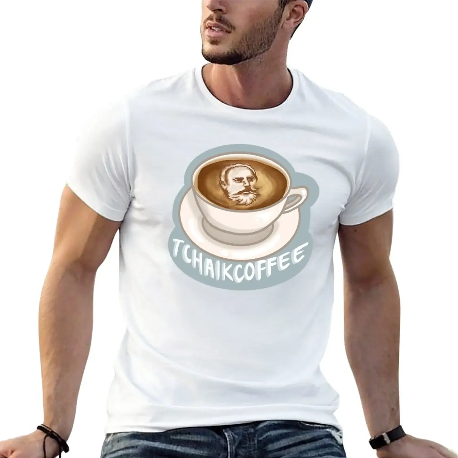 New Tchaikovsky Coffee T-Shirt summer tops black t shirts Oversized t-shirt quick-drying t-shirt fitted t shirts for men