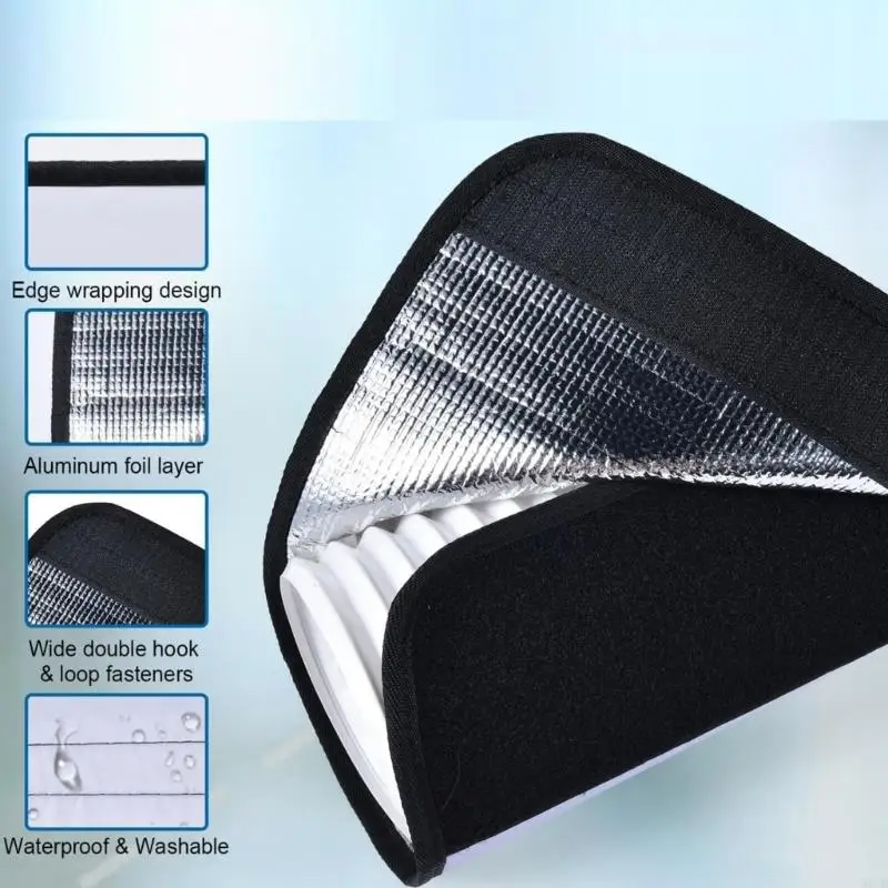 

M6CB Portable Air Conditioner Duct Vent Cover Hose Protector Insulated Black Sleeve