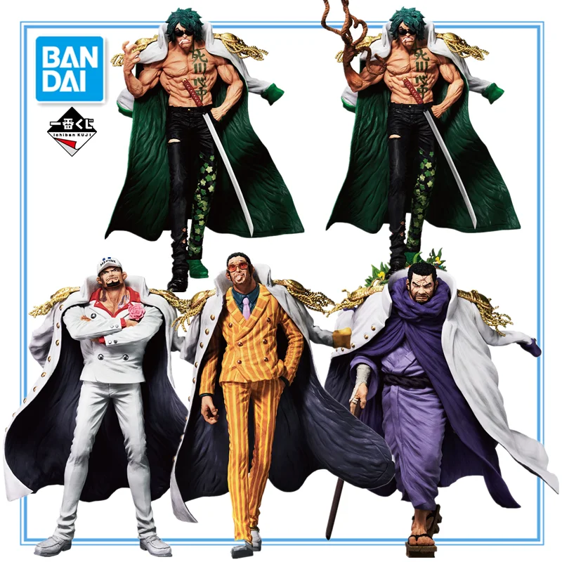 Original Bandai Anime One Piece Marine Admiral Borsalino Issho Aramaki Sakazuki Action Figure Toys Gifts