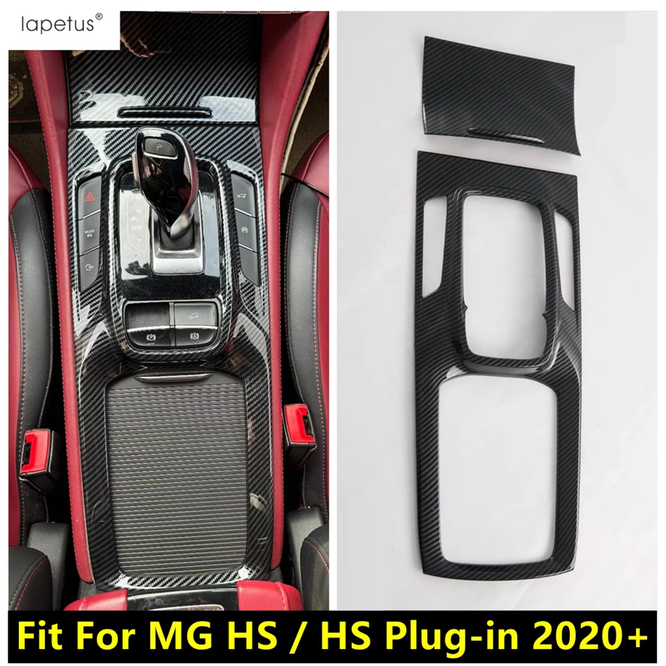 

For MG HS / HS Plug-in 2020 - 2024 ABS Carbon Fiber Center Console Gear Shift Panel Water Cup Holder Cover Trim ABS Accessories