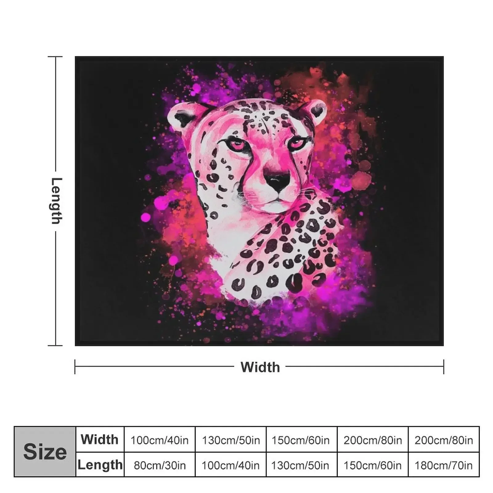 Neon pink: Colorful Cheetah Throw Blanket Bed For Baby Weighted Luxury Designer Blankets