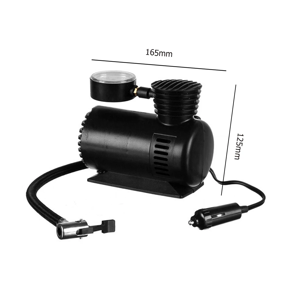 12V 24V 300psi Car Air Compressor 60w Portable Locomotive Tire Inflatable Pump Cigarette Lighter Tyre Inflator Quicly Inflate