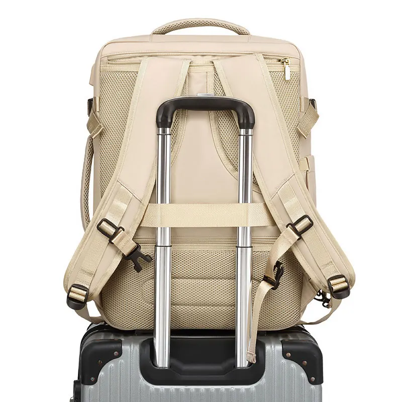 Ransel Perjalanan untuk Wanita Kapasitas Besar Ransel Perjalanan Bisnis Pria Tas Laptop Tahan Air Tas Penyimpanan Pemisahan Basah Kering