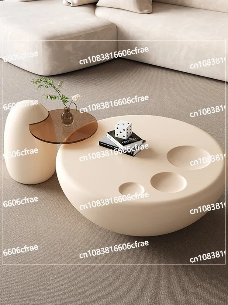 Cat Claw Coffee Table Living Room Household Small Apartment High-end Round Modern Simple Light Luxury Coffee Table TV Cabinet