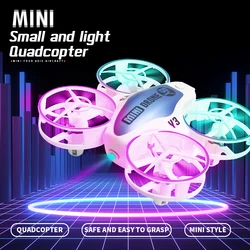 2.4G Mini UFO RC drony 4-osiowe oświetlenie LED pilot zdalnego sterowania Dron helikopter stała wysokość zabawki dla chłopców z odwróconym dronem o 360 stopni