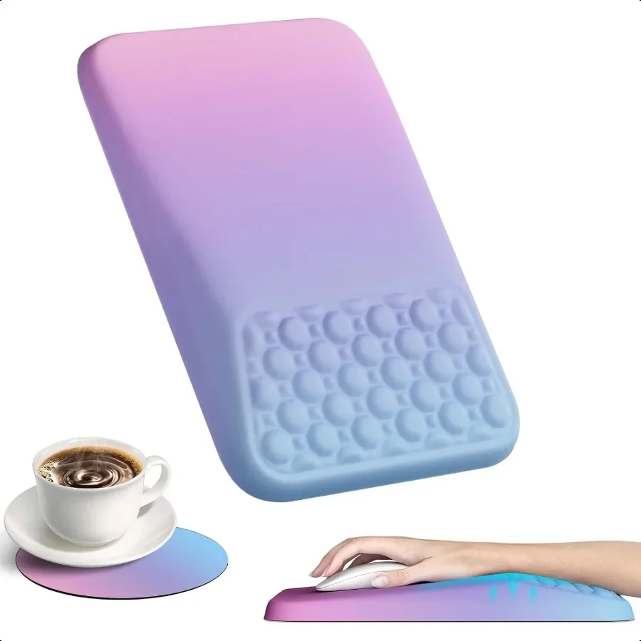 

Ospelelf Mouse Pad with Wrist Rest Ergonomic Comfortable Pain Relief Mousepad Wrist port for Computer Purple