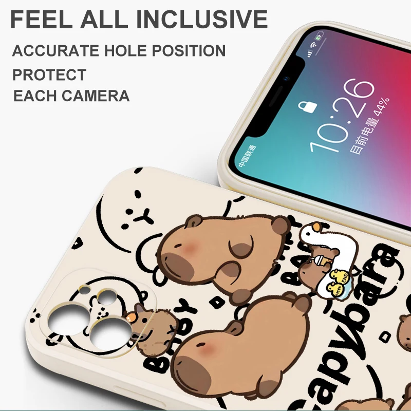 Phone Cover Case for Apple iPhone 17 Pro Max 15 12 Plus 13 Mini XS XR Air 11 16 7 8 Capybara Cute  view 6