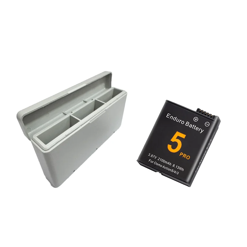 شاحن بطارية 3.87 فولت 2100 مللي أمبير في الساعة DJI Osmo Action 5 Pro، 5، 4، 3 منفذ مزدوج فك التشفير / منفذ ثلاثي لكاميرا ACT5 الرياضية