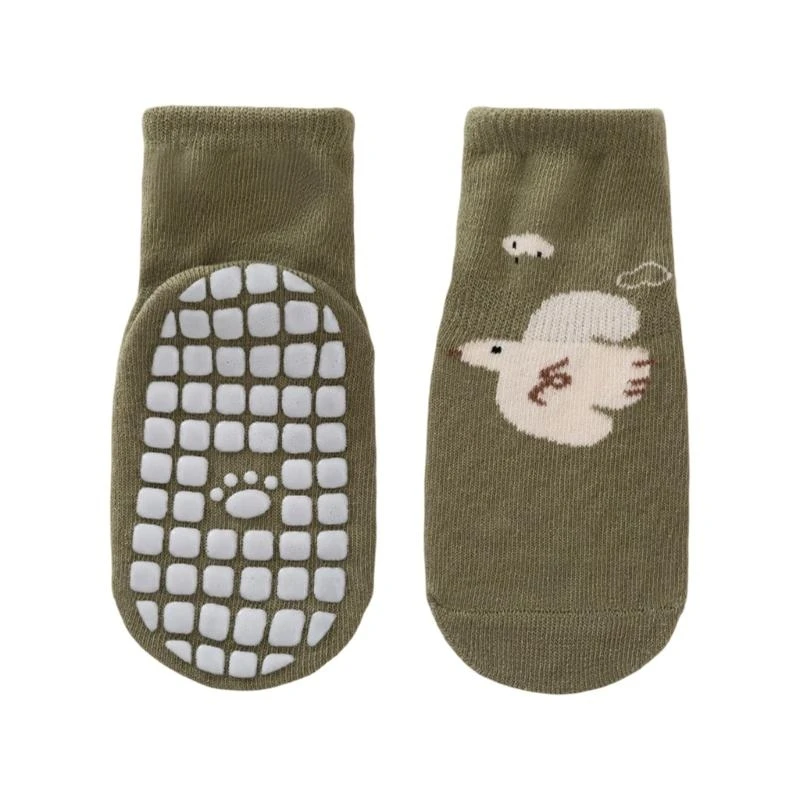 1 Pair Infant Socks Elastic Comfortable Baby Ankle Socks Nonslip Grip For Safe Walking 0 Months To 5 Year Boys Girls 425F