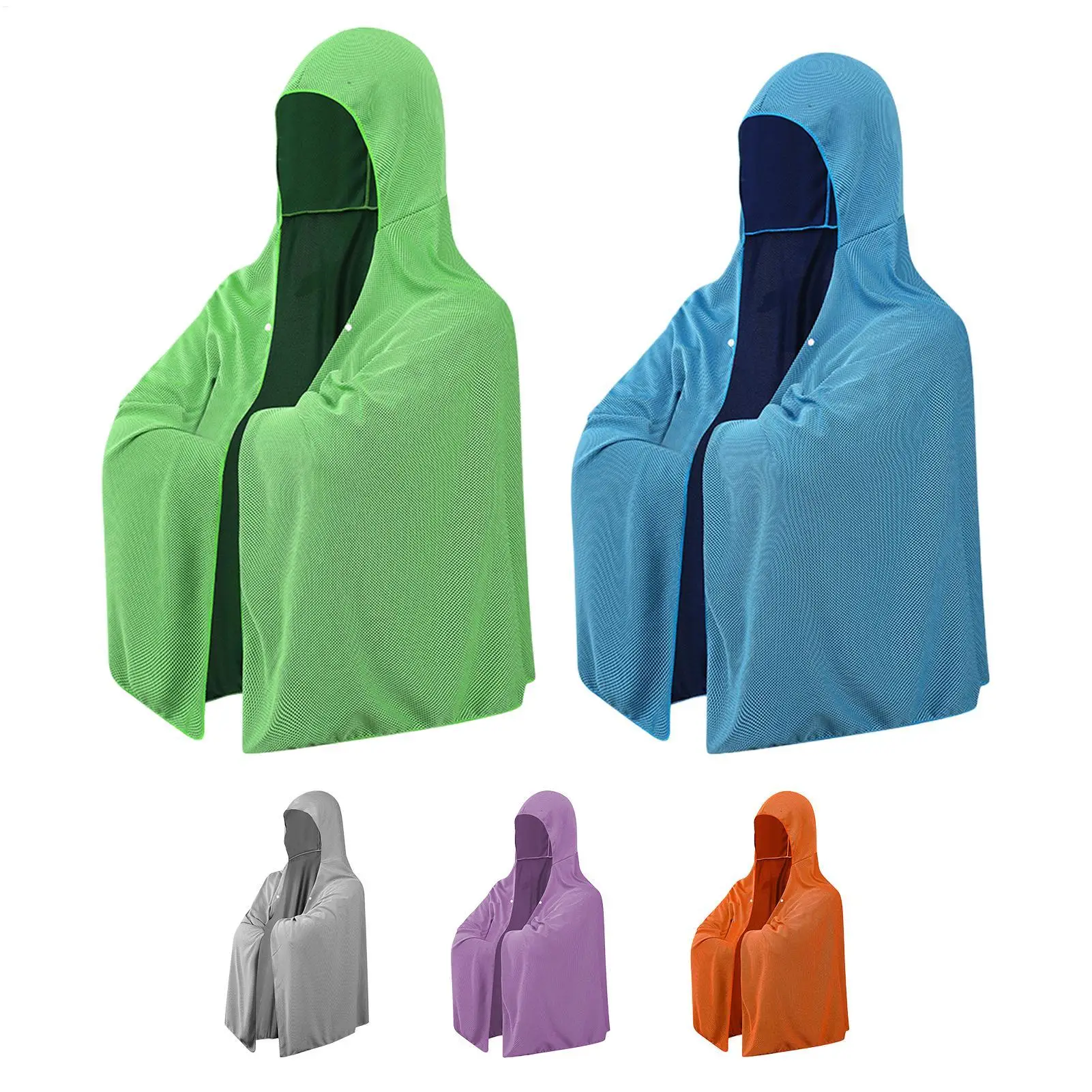 Cooling Hoodie Towels for Neck Sun Protection Absorbent Ice Towels for Hot Weather for Sports Baseball Running Fitness Outdoor