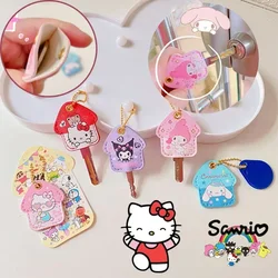 Sanrio Hello Kitty Elevator Card Key Cover Kuromi Keychain Card Cover Cartoon Car Water Drop Access Card Protective Cover Holder