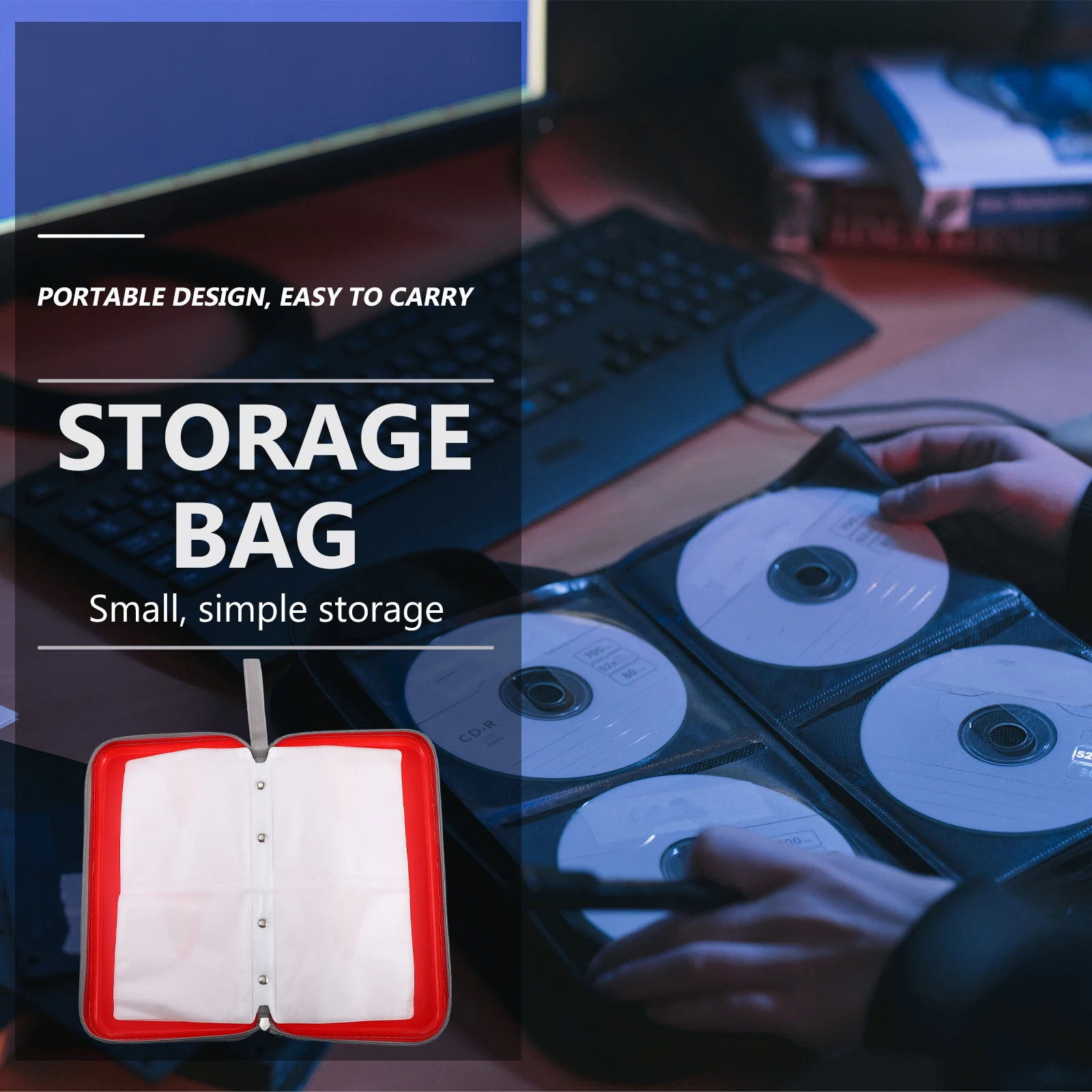 

CD Package Dvd Case Disc Storage Pouch High Capacity ganizer Wallet Plastic CD DVD Binder Book Reliable Protection