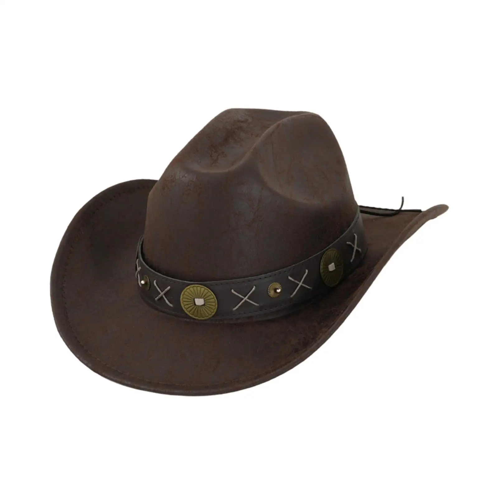 Western Cowboy Hat for Adults Classic Lightweight Costume Hat Sunhat for Outdoor Carnival Travel Performance Fancy Dress
