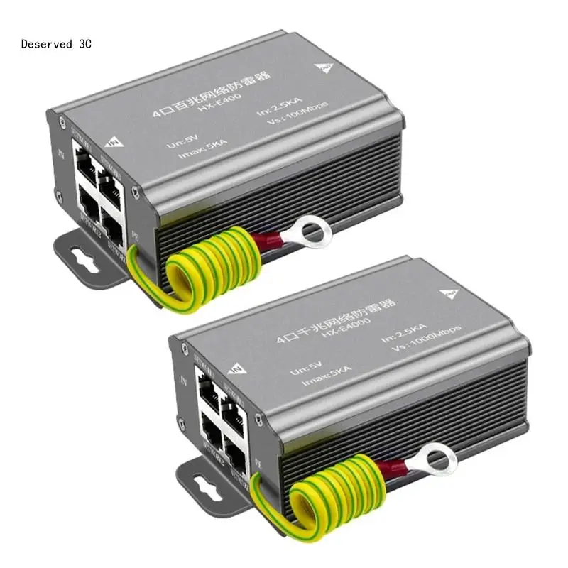 POE Ethernet Protectors Support IEEE802.3af/at Standards 100Mbps/1000Mbps Speed for Safe Data Transmission