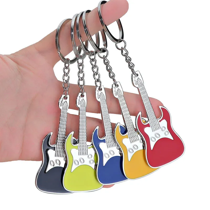 

Creative Beer Bottle Opener Keychain Company Activity Small Prizes Guitar Bottle Opener Refrigerator Stickers Small Gifts